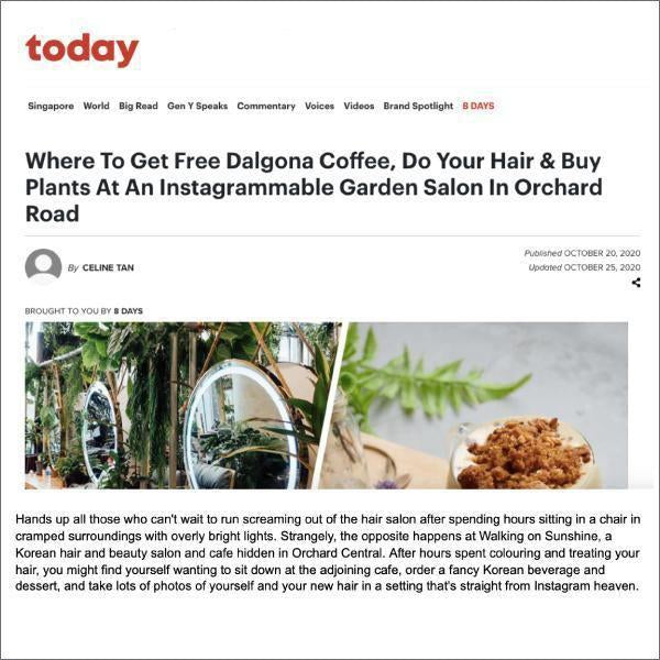 Today Online: Where To Get Free Dalgona Coffee, Do Your Hair & Buy Plants At An Instagrammable Garden Salon In Orchard Road